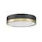 Z-Lite Algar Flush Mount, 1-Light, 12 In.W x 3 In.H, Matte Black + Modern Gold/Frosted 1006F12-MB-MGLD-LED - alternate 5